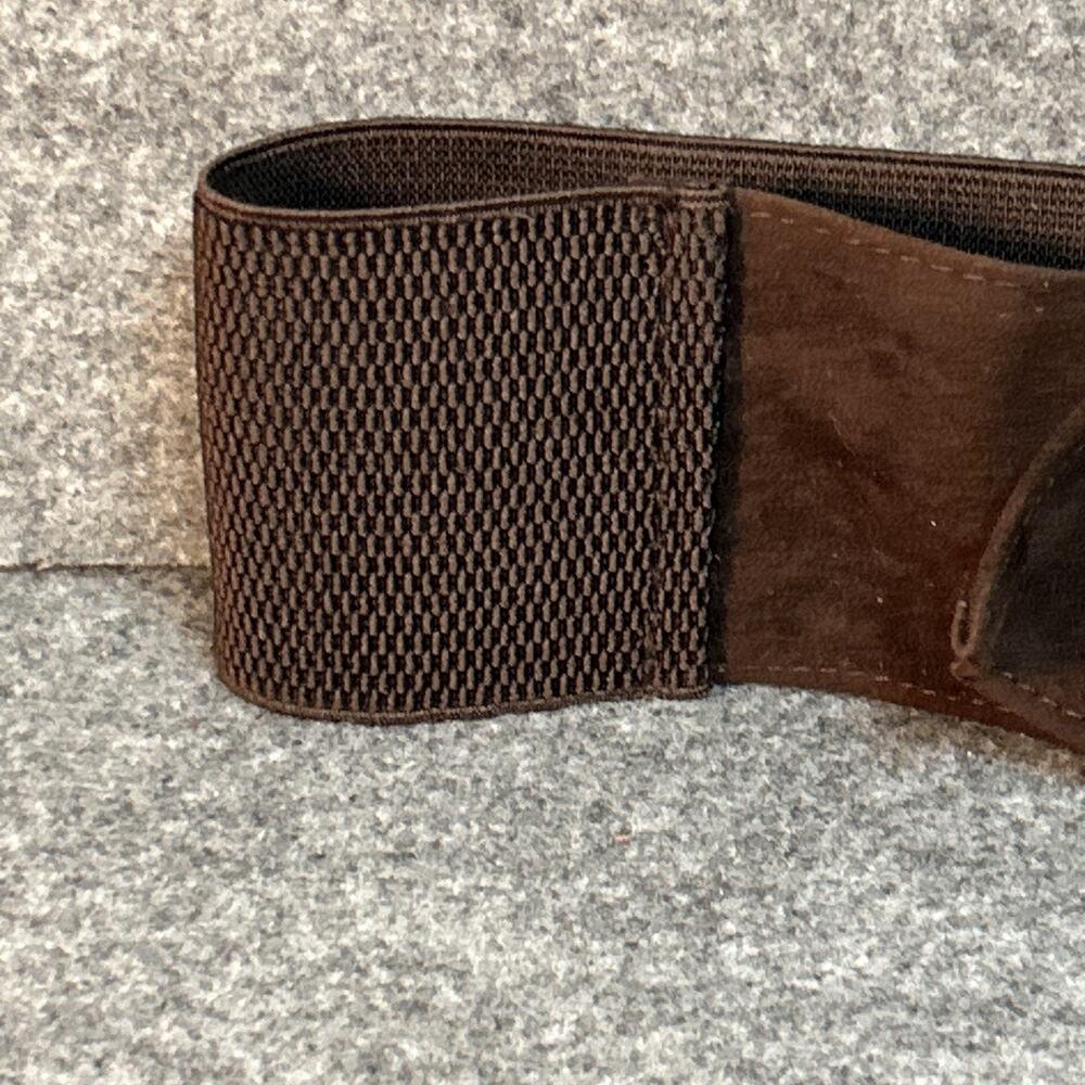 Vintage Women’s Belt Size 12 Wide Dark Brown Suede Elastic Jessica Howard - Picture 4 of 12